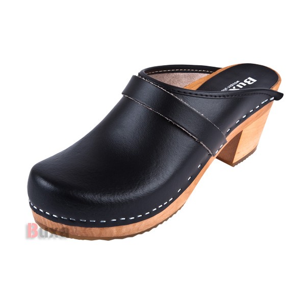 Női magassarkú klumpák OS1 - fekete