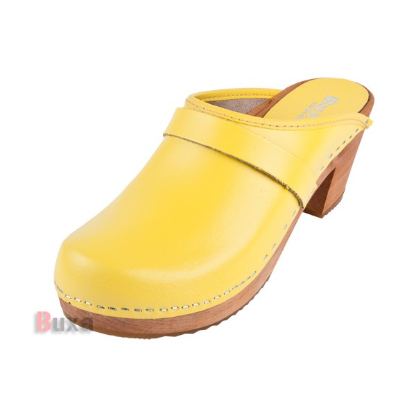 Női magassarkú klumpák OS1 - sárga