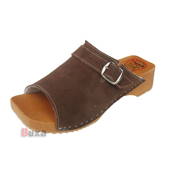 Női klumpák Flip Flops K1 - barna velúr
