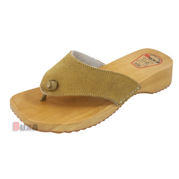 Női klumpák Flip Flops J1 - bézs velúr