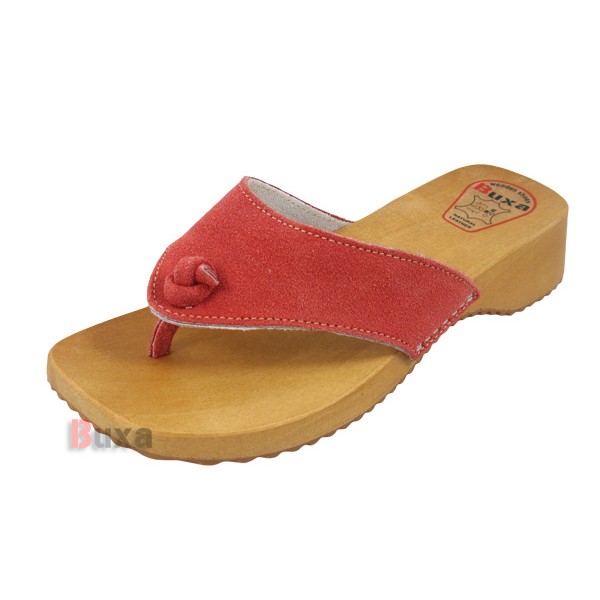 Női klumpák Flip Flops J1 - piros velúr