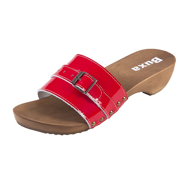 Női klumpa papucs TE15 - fényes piros