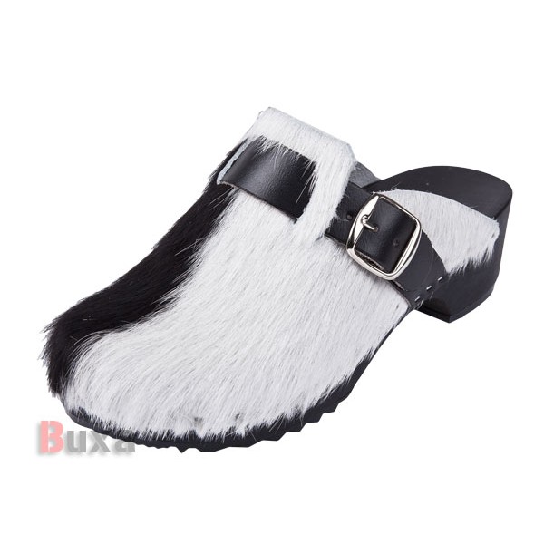 Clumpák Klasik PM1 - Bőr fekete-fehér szőrmével