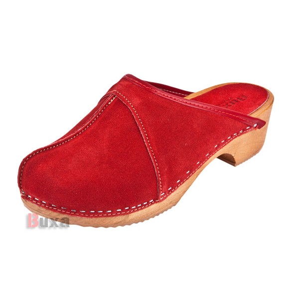 Klasik PSZ női facipő - piros velúr