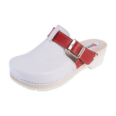 Dugulás gumitalpon SuperKomfort FPU20 - fehér, piros csíkkal