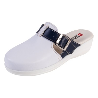 Orvosi cipő MED20 - fehér, sötétkék csíkkal