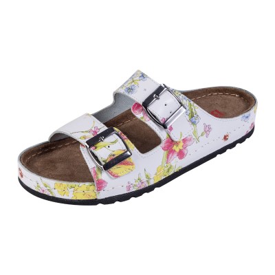 Női orvosi cipő MEMORY - Flip flops - BZ110 - Virágos Női orvosi cipő MEMORY - Flip flops - BZ110 - Virágos