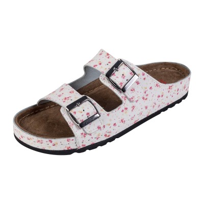 Női orvosi cipő MEMORY - Flip papucs - BZ110 - Virágos